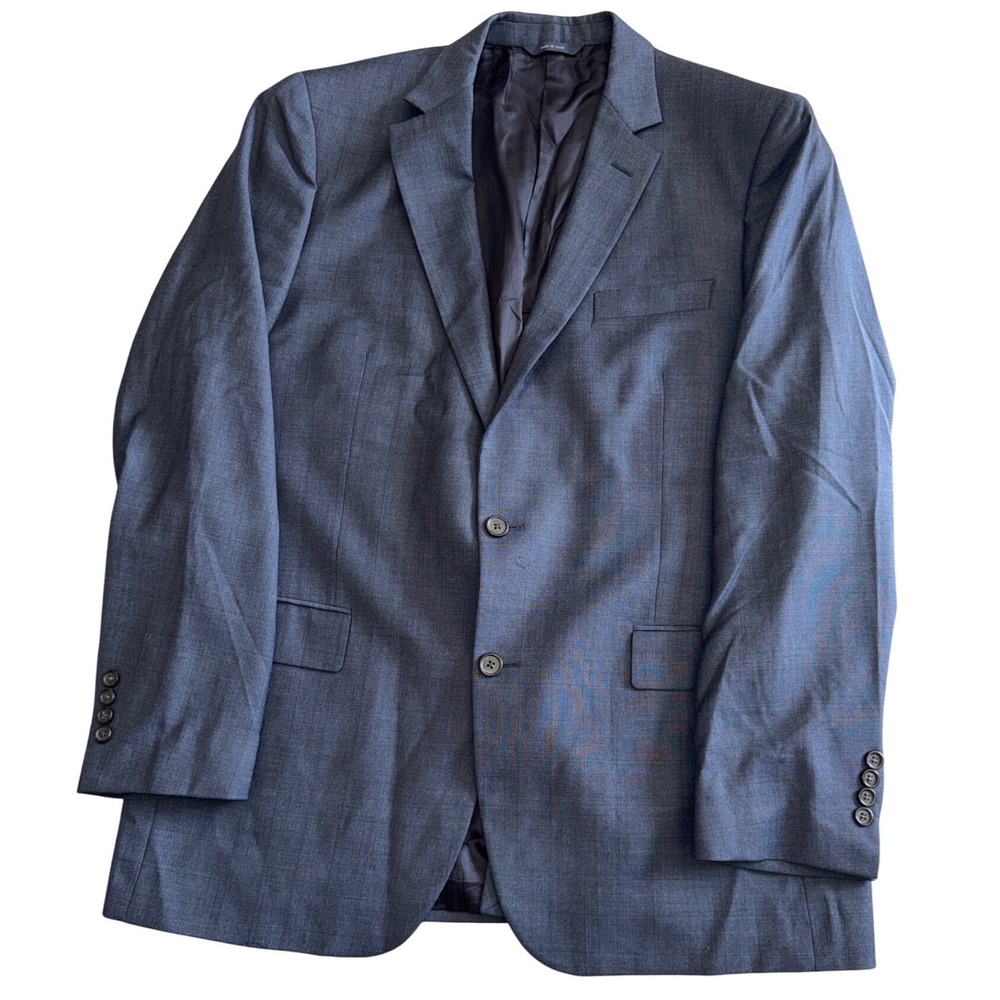 Brooks Brothers 1818 Fitzgerald Blazer 44L Blue Drago Italian Wool Sport Coat